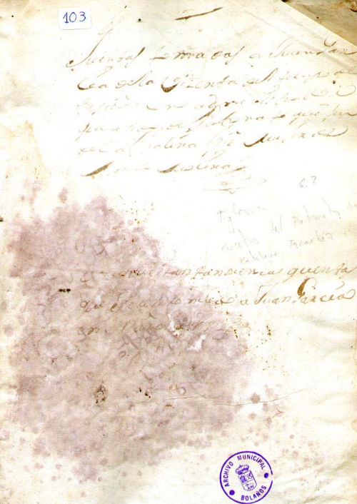 Expediente 103 / Caja 7 / F. Eclesiástico