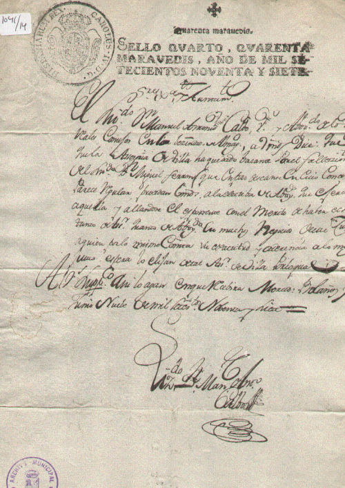 Expediente 1041-14 / Caja 42 / F. Histórico