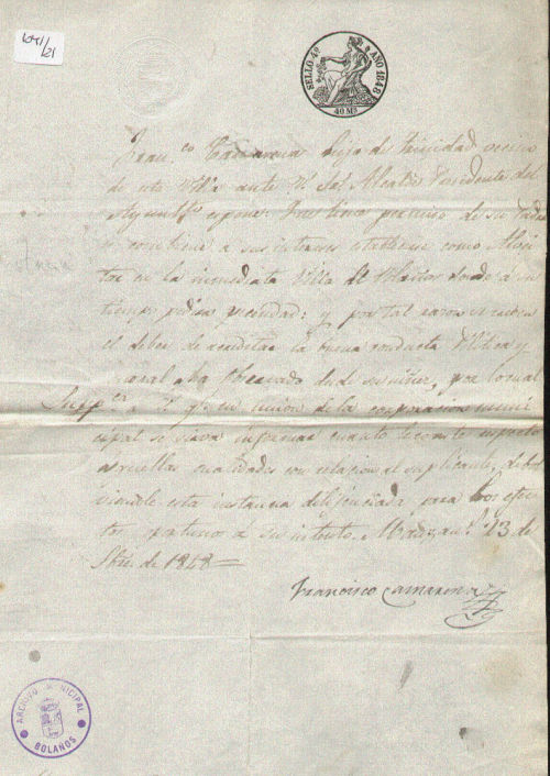 Expediente 1041-21 / Caja 42 / F. Histórico Expediente 1041-21 / Caja 42 / F. Histórico