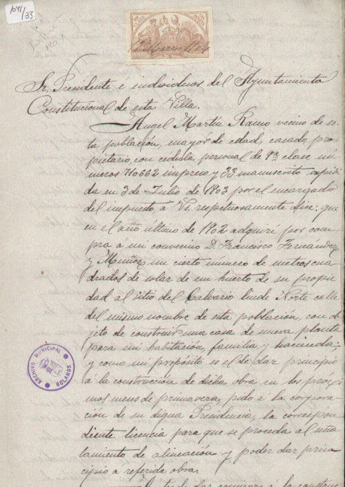 Expediente 1041-33 / Caja 42 / F. Histórico