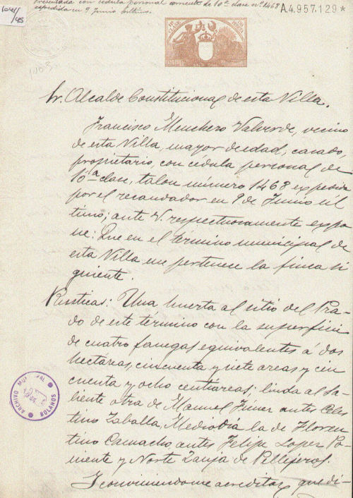 Expediente 1041-45 / Caja 42 / F. Histórico