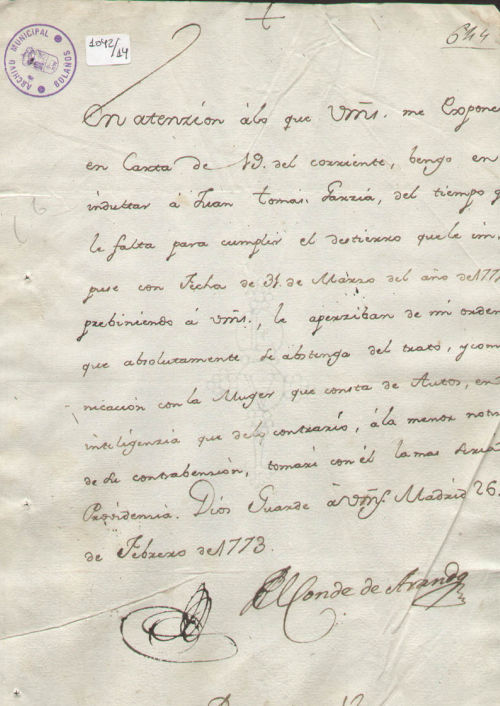 Expediente 1042-14 / Caja 42 / F. Histórico