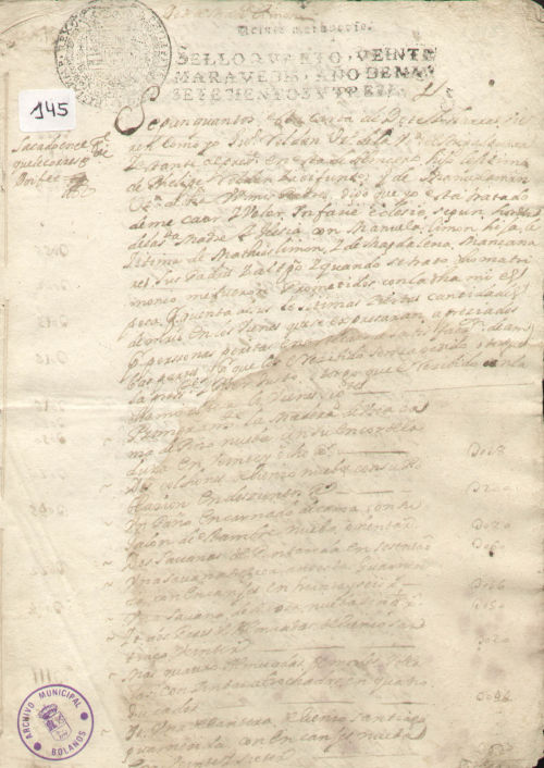 Expediente 145 / Caja 9 / F. Notarial