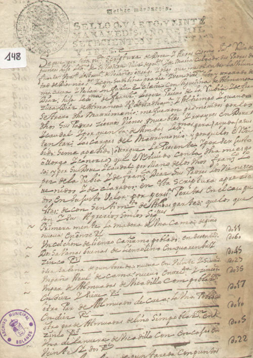 Expediente 148 / Caja 9 / F. Notarial