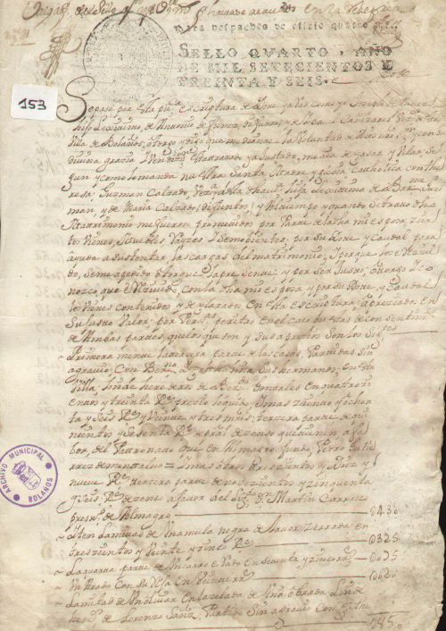 Expediente 153 / Caja 9 / F. Notarial