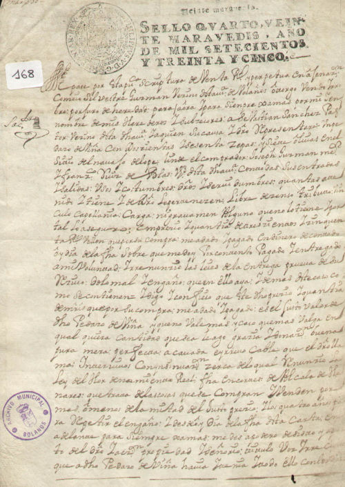 Expediente 168 / Caja 9 / F. Notarial