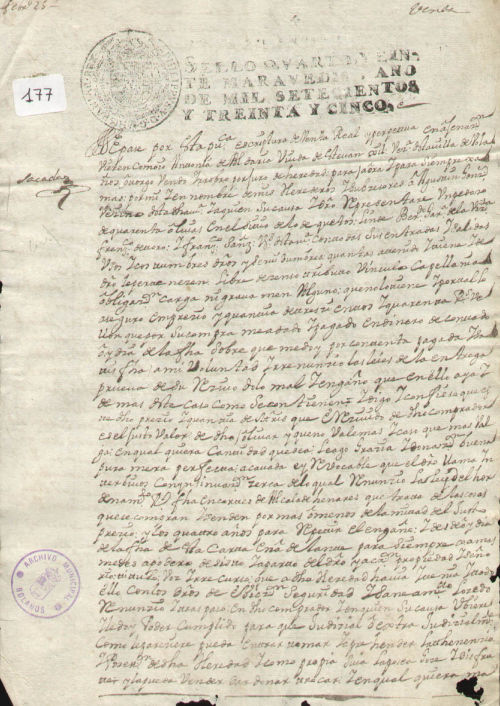 Expediente 177 / Caja 9 / F. Notarial