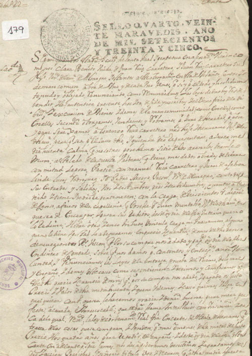 Expediente 179 / Caja 9 / F. Notarial