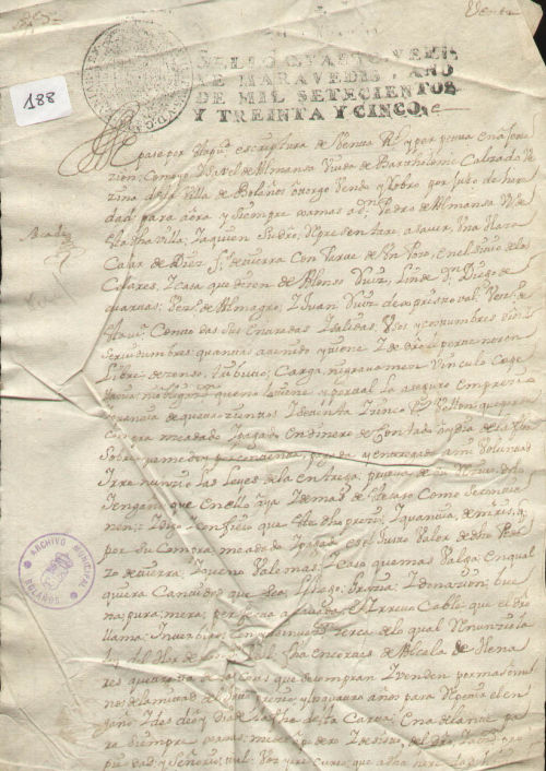 Expediente 188  / Caja 9 / F. Notarial