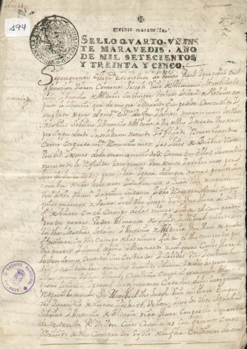 Expediente 194 / Caja 9 / F. Notarial