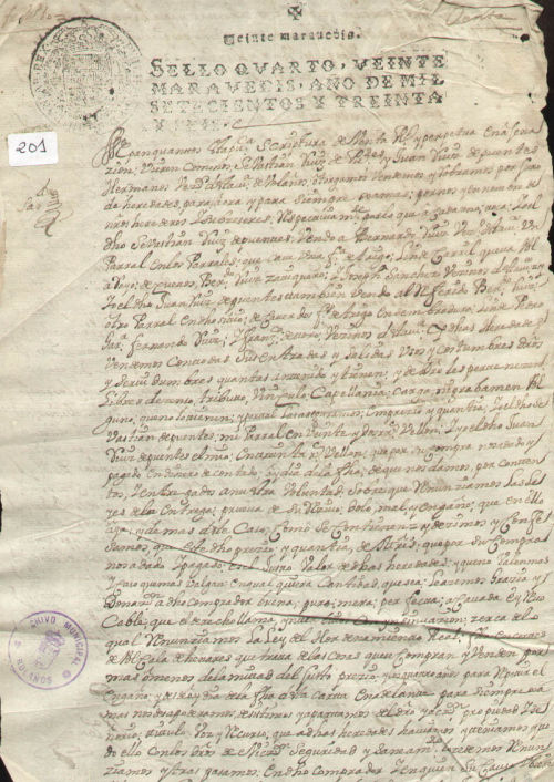 Expediente 201 / Caja 9 / F. Notarial