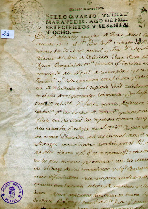 Expediente 21 / Caja 1 / F. Eclesiástico