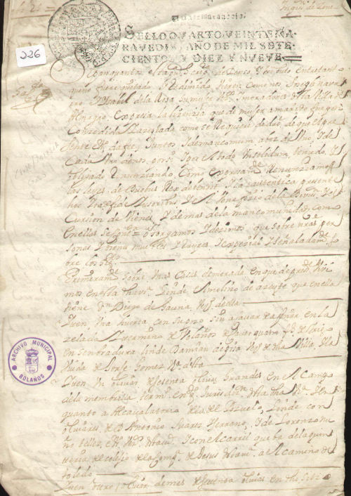 Expediente 226 / Caja 9 / F. Notarial