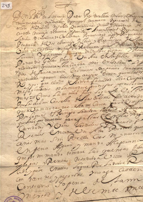 Expediente 245 / Caja 25 / F. Histórico