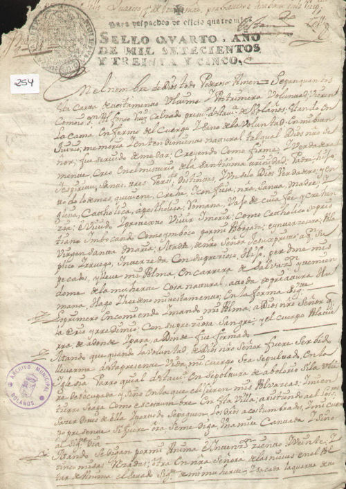 Expediente 254 / Caja 9 / F. Notarial