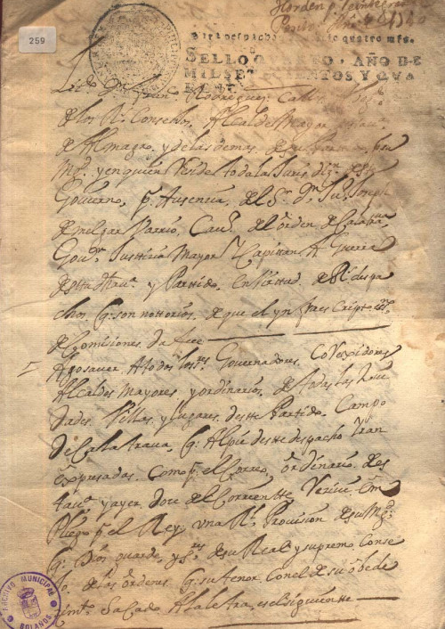 Expediente 259 / Caja 25 / F. Histórico