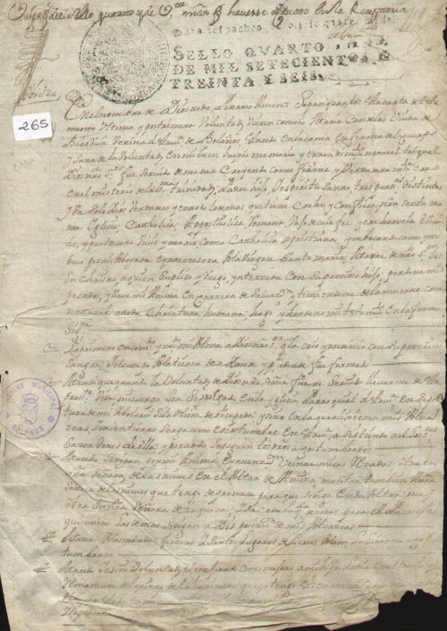 Expediente 265 / Caja 9 / F. Notarial