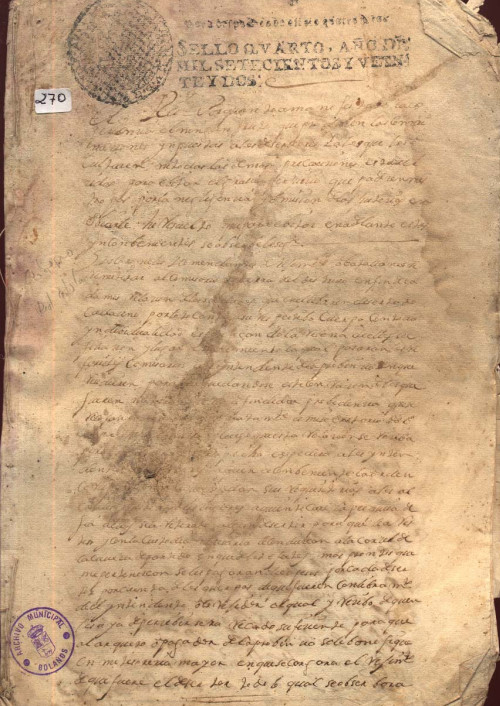 Expediente 270 / Caja 25 / F. Histórico