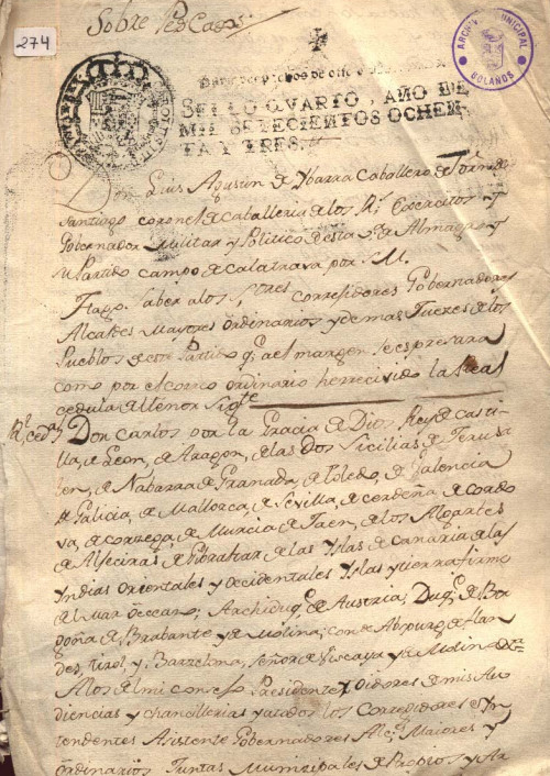 Expediente 274 / Caja 25 / F. Histórico