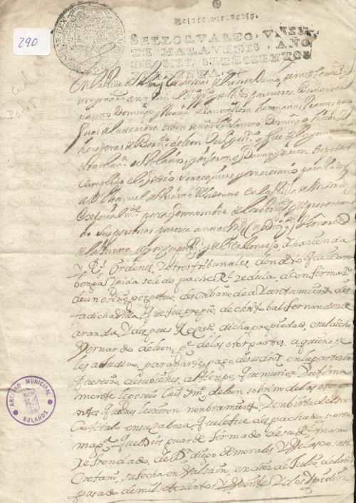 Expediente 291 / Caja 10 / F. Notarial