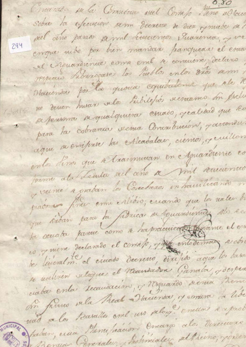 Expediente 294 / Caja 26 / F. Histórico