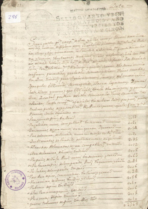 Expediente 296 / Caja 10 / F. Notarial