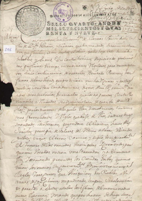 Expediente 296 / Caja 26 / F. Histórico