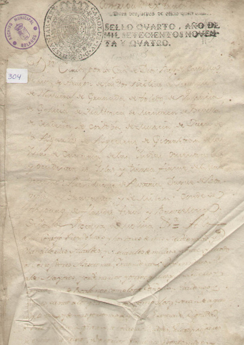 Expediente 304 / Caja 26 / F. Histórico