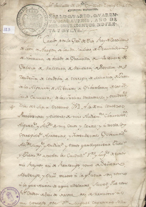 Expediente 313 / Caja 26 / F. Histórico