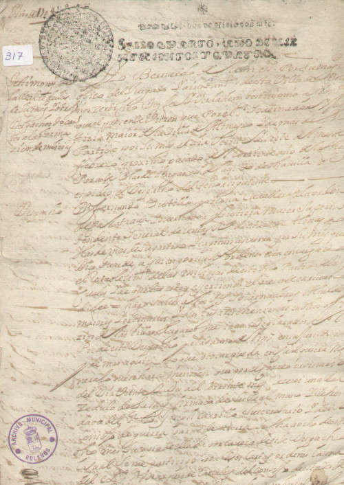 Expediente 317 / Caja 26 / F. Histórico