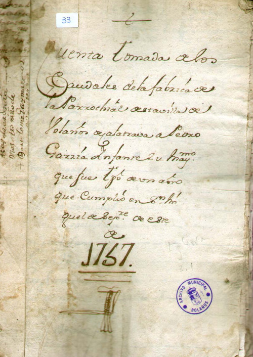 Expediente 33 / Caja 3 / F. Eclesiástico