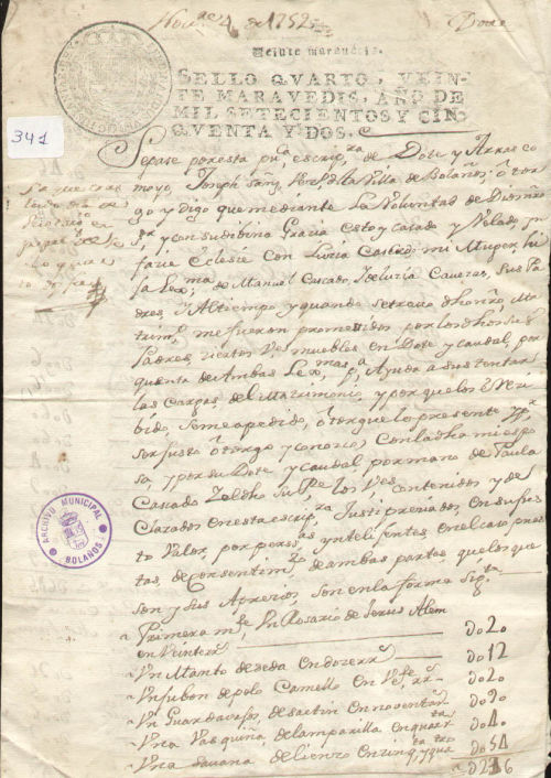 Expediente 341 / Caja 10 / F. Notarial