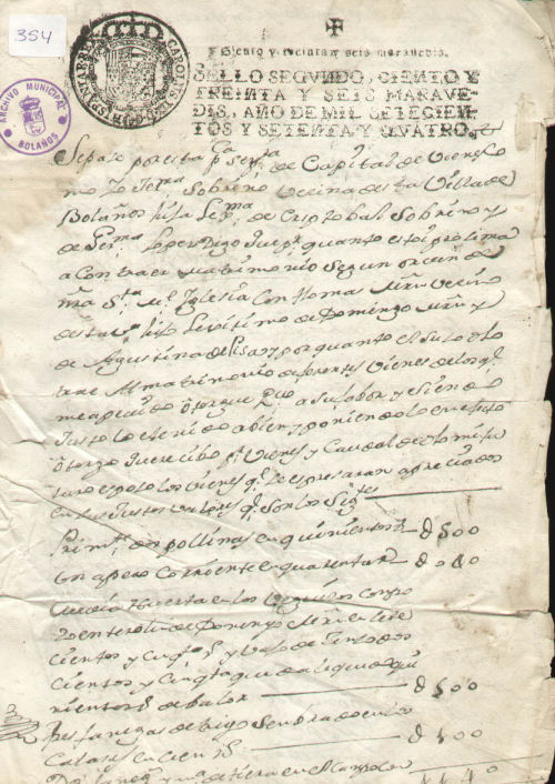 Expediente 354 / Caja 10 / F. Notarial