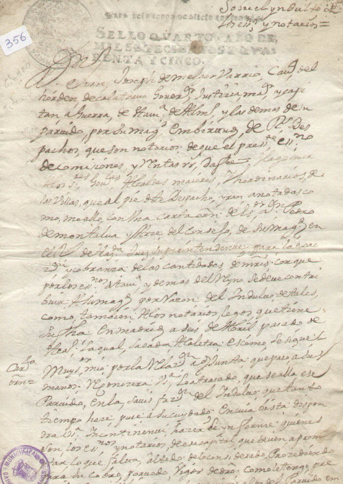 Expediente 356 / Caja 26 / F. Histórico