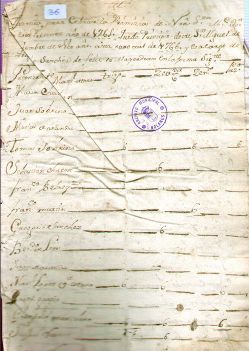 Expediente 36 / Caja 3 / F. Eclesiástico