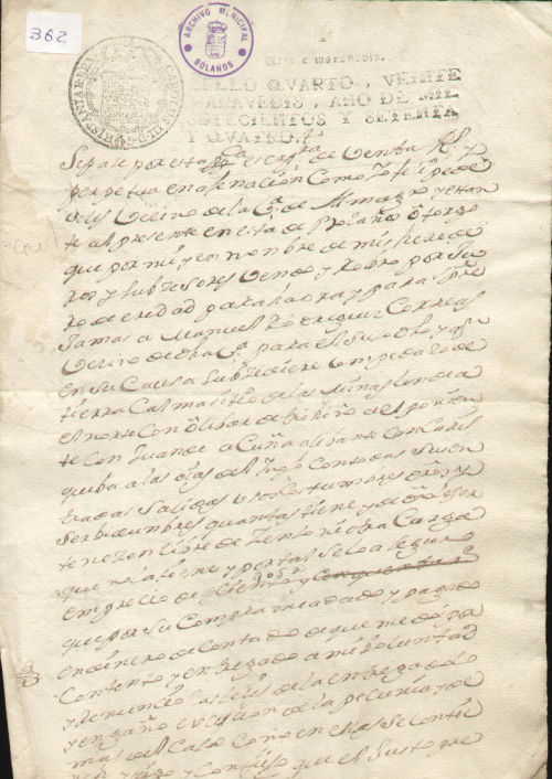 Expediente 362 / Caja 10 / F. Notarial