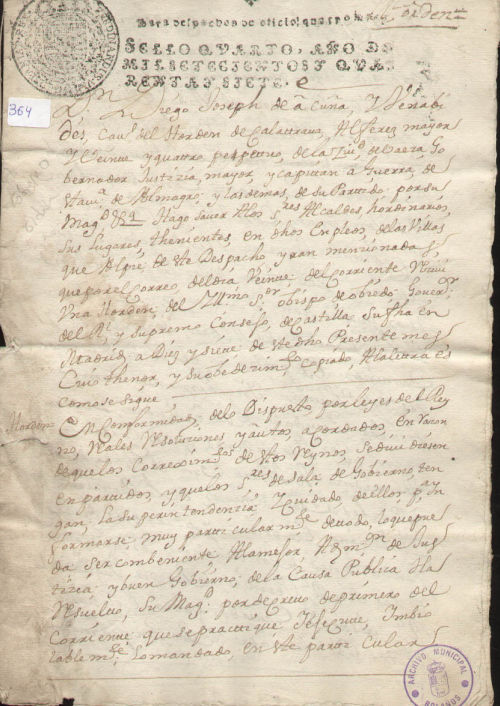 Expediente 364 / Caja 27 / F. Histórico