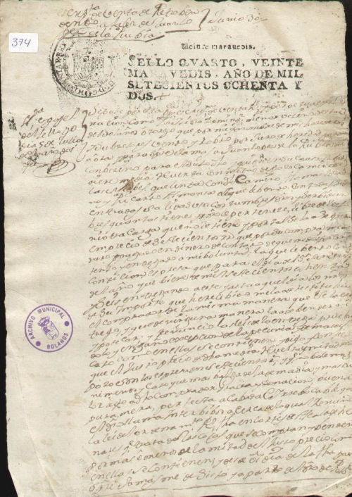 Expediente 374 / Caja 10 / F. Notarial