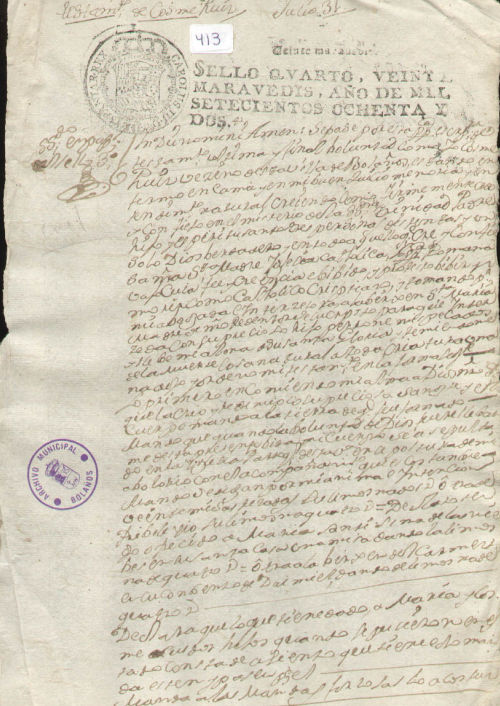 Expediente 413 / Caja 10 / F. Notarial