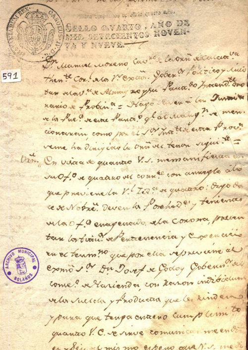 Expediente 591 / Caja 33 / F. Histórico