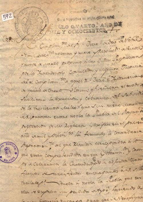 Expediente 592 / Caja 33 / F. Histórico