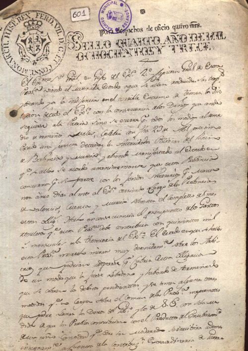 Expediente 601 / Caja 33 / F. Histórico