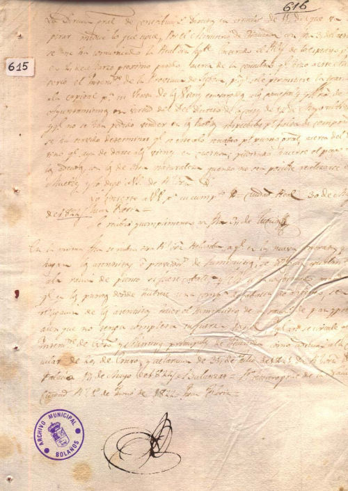 Expediente 615 / Caja 33 / F. Histórico