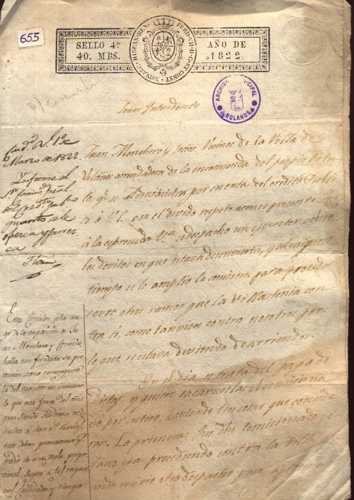 Expediente 655 / Caja 33 / F. Histórico