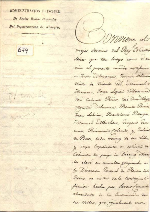 Expediente 674 / / Caja 33 / F. Histórico