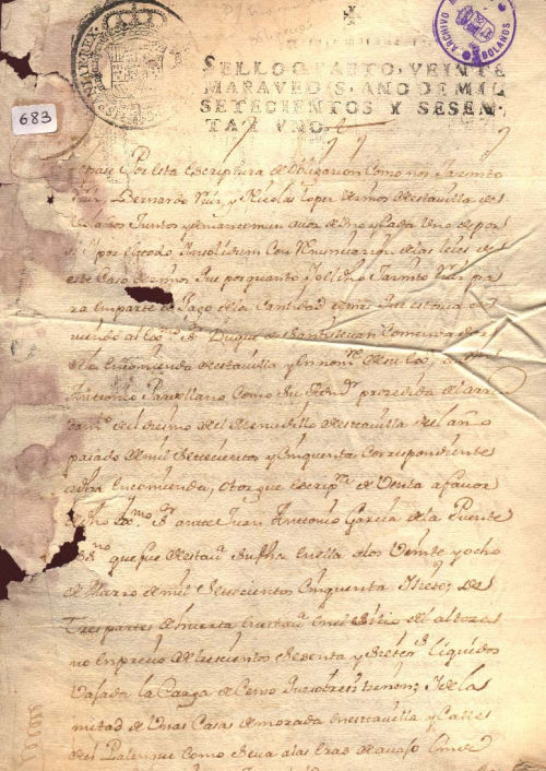 Expediente 683 / Caja 34 / F. Histórico