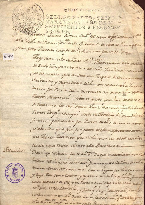 Expediente 699 / Caja 34 / F. Histórico