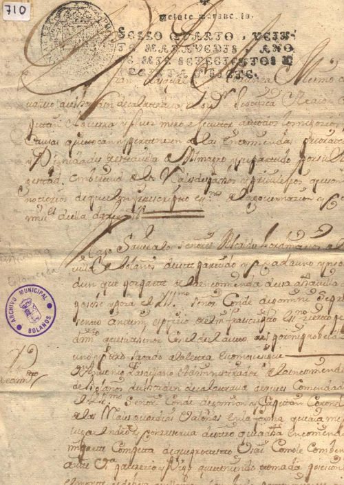 Expediente 710 / Caja 34 / F. Histórico