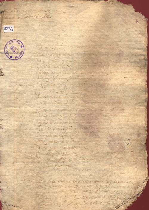 Expediente 1 / Caja 309 / F. Histórico