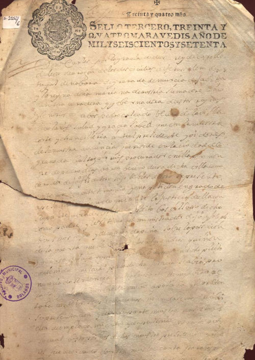 Expediente 1552/6 / Caja 316 / F. Histórico